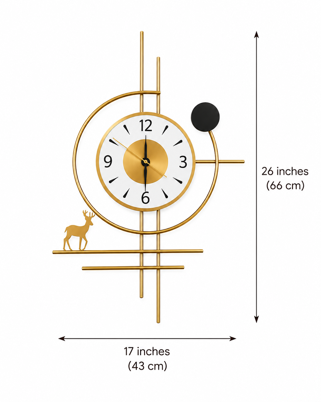 Minimalist Deer Clock