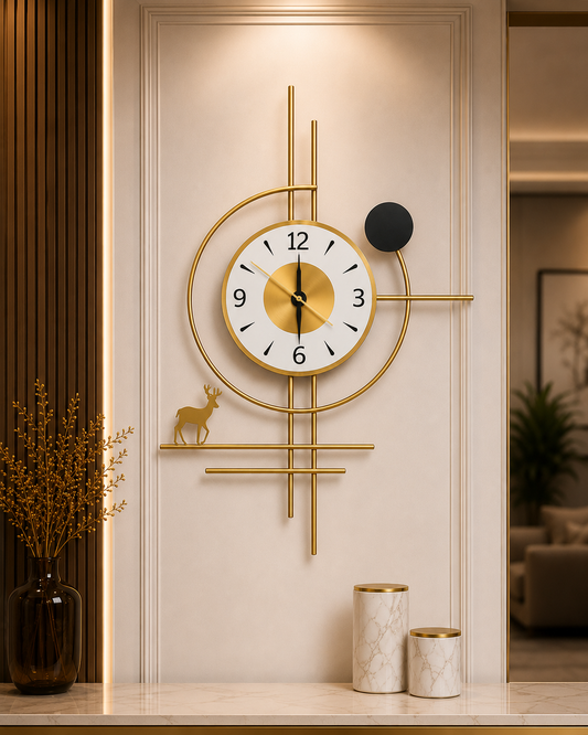 Minimalist Deer Clock
