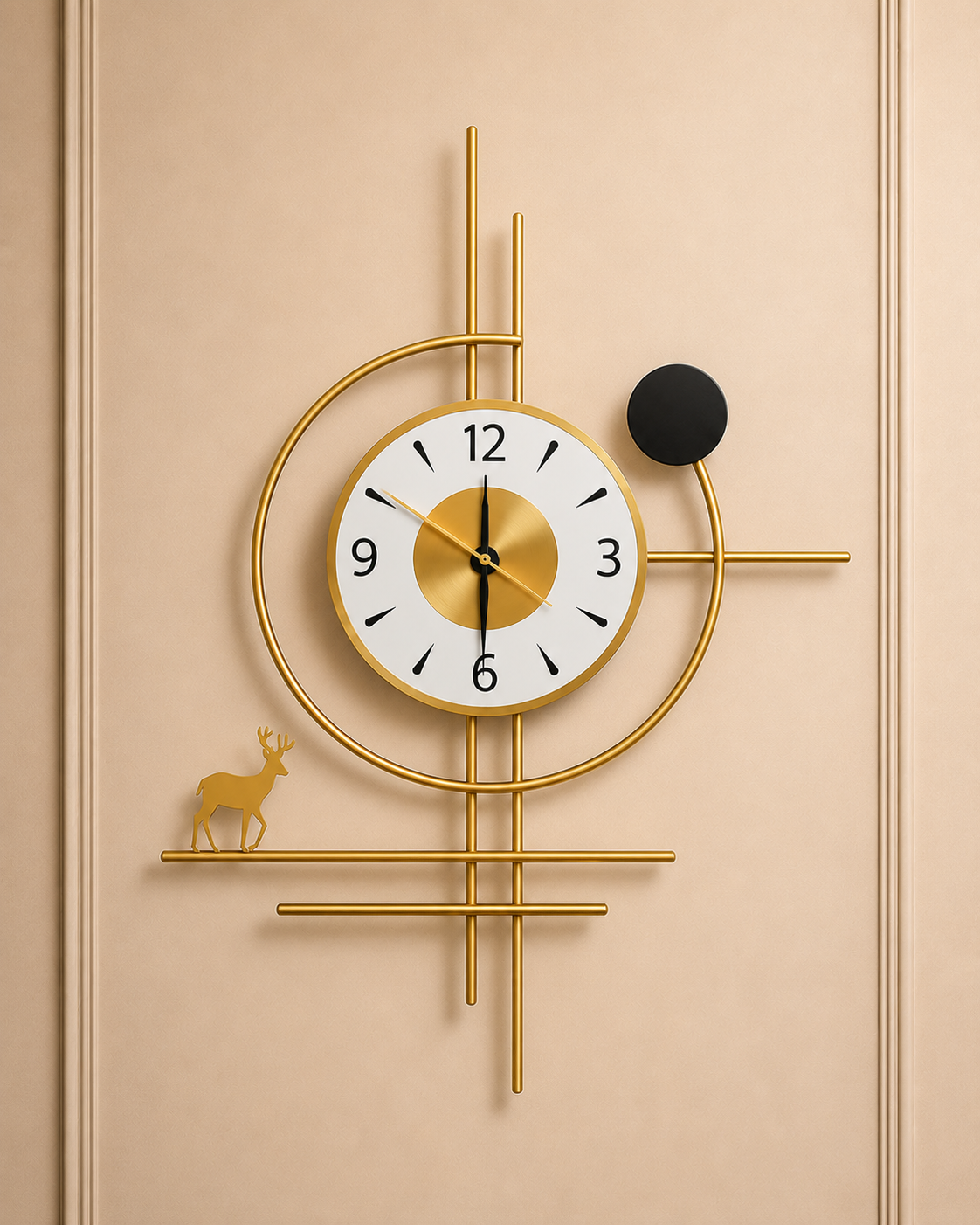 Minimalist Deer Clock