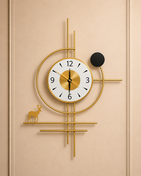 Minimalist Deer Clock
